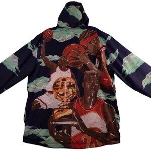 Reebok Reversible All Over Print Windbreaker Lemar & Daubed Jacket Mens Large